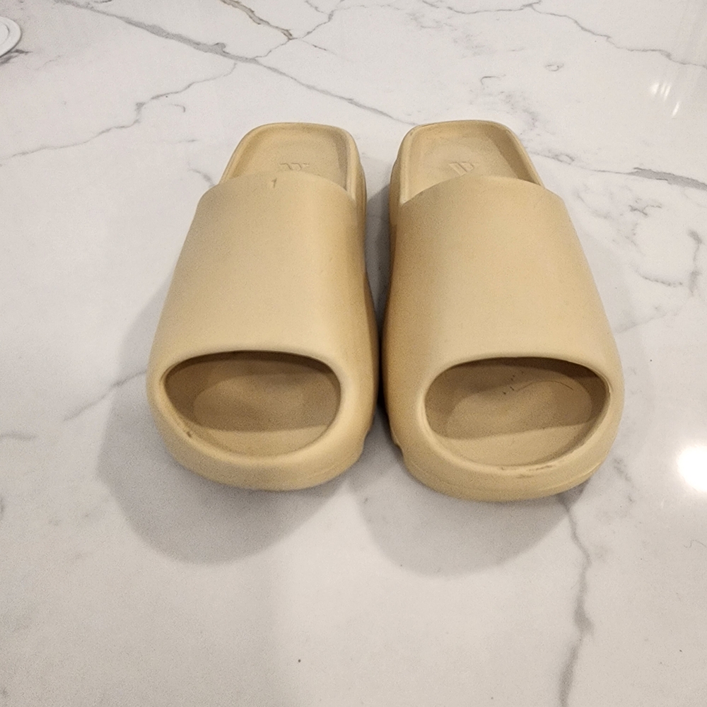 Beige Slide Sandals